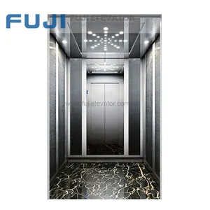 Elevador de pasajeros comercial FUJI, máquina de oficina, elevador de pasajeros pequeño individual de tracción comercial sin habitación