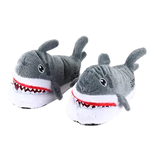 अनुकूलन अमेरिका वयस्क 3D पशु डिजाइन शार्क आलीशान पशु चप्पल