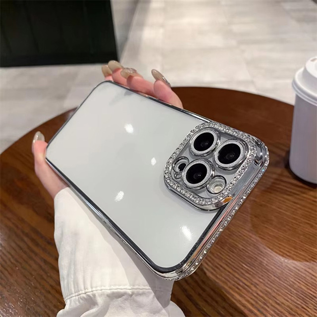 Flash Lens Protective Cover for Iphone 11 12 13 14 15 16 17 Pro Max Diamond Magnetic Phone Case