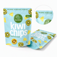 Groothandel op maat gemaakte logo staande pouch voor noten, gedroogd fruit, kokoschips verpakking zak, food grade hersluitbare noten verpakking pouch