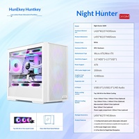 Boîtier d'ordinateur de bureau Cross-border Dark Night Hunter 360M en acier laminé à froid refroidi par eau, panoramique, latéral transparent, USB, pour gaming