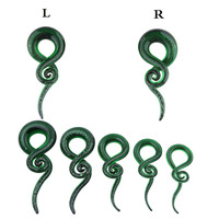 Nouveaux dilatateurs d'oreille en verre Pyrex torsadé en spirale de 5-14 mm, plugs tunnel, bijoux de piercing, dilatateurs d'oreille en verre