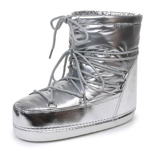 אופנת חורף לנשים מגפי חלל ניתנים להסרה בתוספת נעלי ירח פלוס פליס נעליים באיכות הטובה ביותר ללא החלקה מגפי פלטפורמה פרוותיים עמיד למים קטיפה - Product Image 4