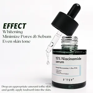 Niacinamide 15% + Zinc 1%, perawatan wajah jerawat mengurangi pori-pori Perawatan Kulit Serum pemutih wajah