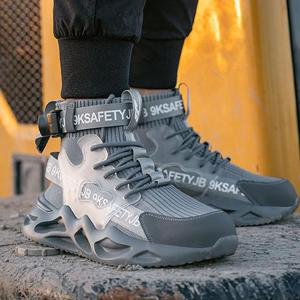 Femmes Ladys Hommes Hi Cut <span class=keywords><strong>Boa</strong></span> Lace Respirant Mesh Safety Woodland Shoes Boot Steel Toe Bottes de travail en cuir avec votre logo - Product Image 3