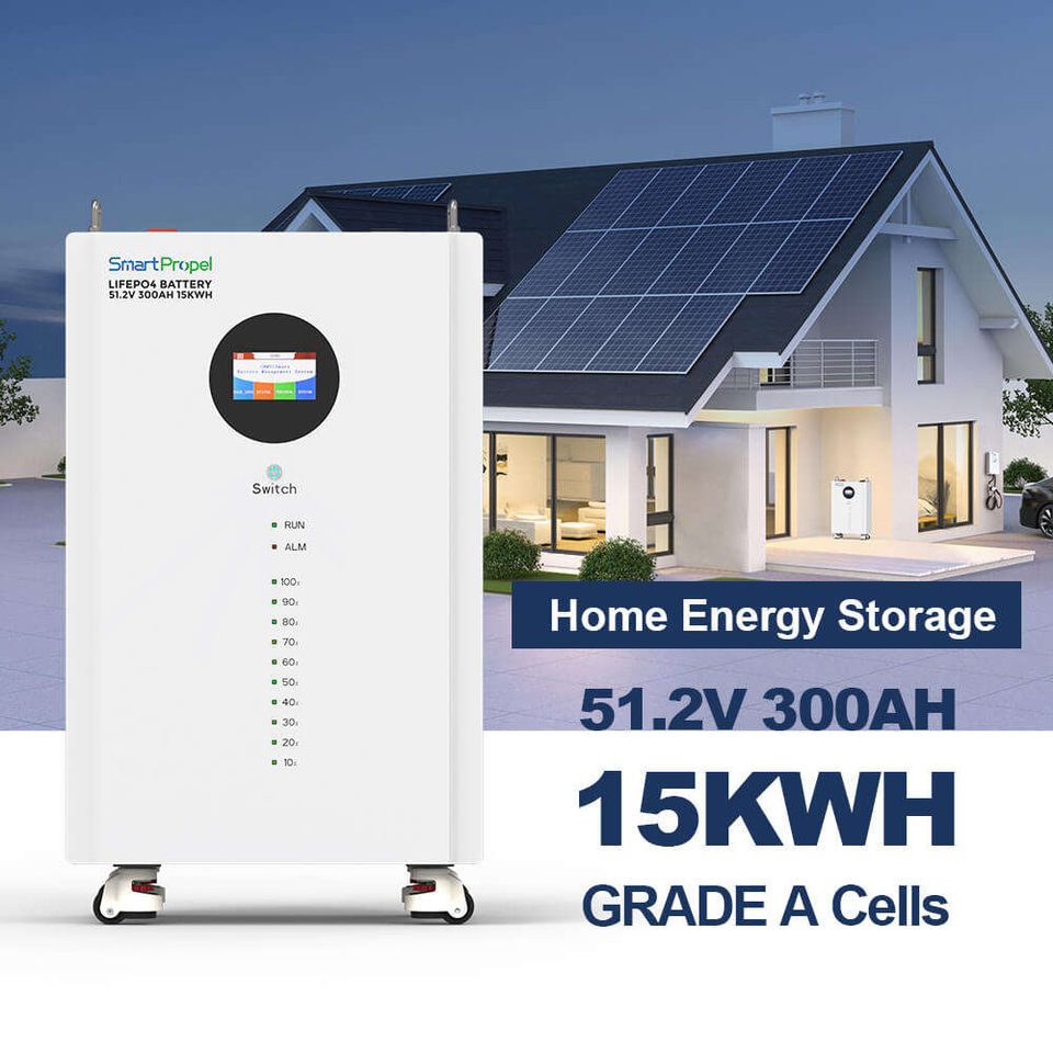 15kwh Movable Touchscreen Solar LiFePO4 48v 300ah Lithium Battery 51.2v ...