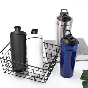 زجاجة خلط البروتين من الفولاذ المقاوم للصدأ 304 بدرجة الغذاء سعة 500 مل/750 مل مع عزل حراري للمكتب والصالة الرياضية - Product Image 5