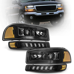 DOT <span class=keywords><strong>LED</strong></span>-Scheinwerfer für 1999-2006 Yukon XL 1500/2500 & 1999-2007 Sierra 1500/2500HD/3500 Classic 45W GMC Beleuchtungszubehör - Product Image 1