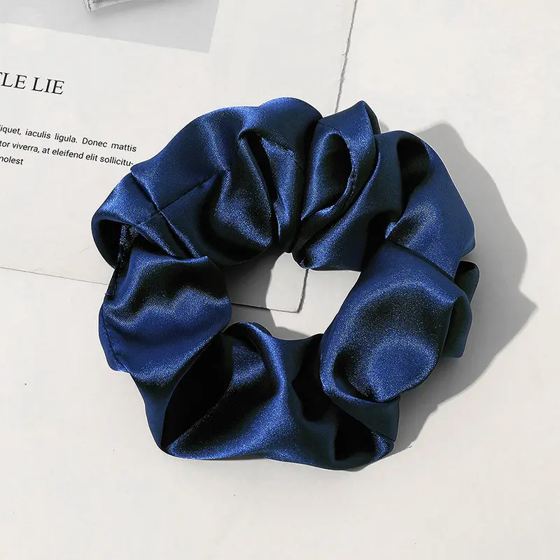 มังสวิรัติ Xxl ผ้าไหม Scrunchie ขนาดใหญ่ผ้าไหมซาติน Rose Gold Scrunies