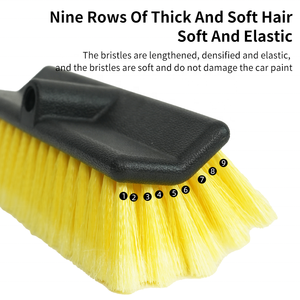 מברשת כביסה דו-ברמה גבוהה עם זיפים רכים עבור משאית סירה סיפון הבית ניקוי מברשת כביסה חיצונית מתחבר עם מוט - Product Image 2