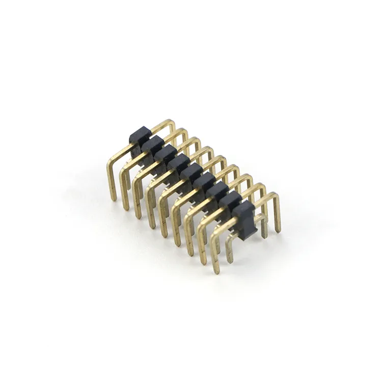 Custom 2.00mm Pin Header SQ0.3 W3.20 H1.50 Dual Row Single Plastic U-shaped Needle Connector