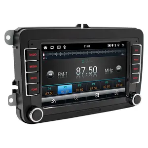 Radio Stereo mobil Android 7 inci pemutar mobil untuk VW VOLKSWAGEN GPS Wifi Mirror Link Double Din Dengan kotak Decode