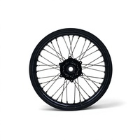 Nouvel ensemble de roues Supermoto de 17 pouces pour SX85 SX 85, moyeux CNC entièrement noirs, jantes 7050-T6, mini motard de course durable, marque SRJ