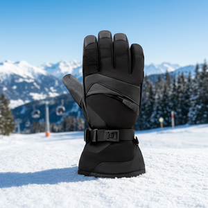 Gants de ski pour enfants et mitaines imperméables et coupe-vent pour le ski et le snowboard, mitaines de ski en cuir pour les conditions de neige - Product Image 5