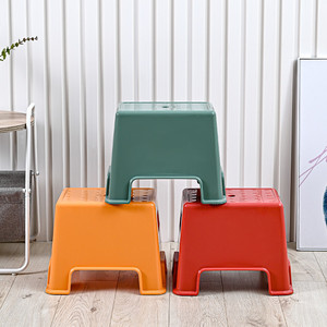 Tabouret bas en plastique épaissi pour adulte, marchepied de douche, table à chaussures, banc carré de salon, export - Product Image 2