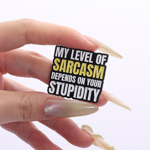 Si sarcasme brûlé Calories émail broche drôle citation broche sac à dos Badge bijoux cadeau pour <span class=keywords><strong>amis</strong></span> collègues - Product Image 4