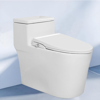 Ensemble de siège de toilette moderne en PP, moulé par injection, avec bidet à double jet, fixation au sol, pour appartement, vente en gros