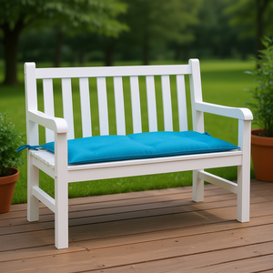 Coussin de banc de jardin d'extérieur bleu clair en tissu Oxford, fibres creuses, rectangulaire, amovible, lavable, utilisable toute l'année - Product Image 2