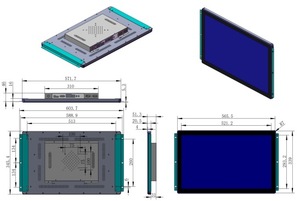 23.6 inch Intel Máy tính để bàn máy tính 256GB cảm ứng gồ ghề Màn hình Giao diện USB mới ngoài trời Led Công Nghiệp màn hình cảm ứng - Product Image 2