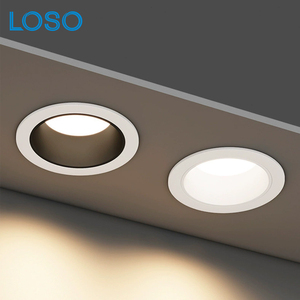 LOSO buen precio comercial hogar Hotel tienda Oficina hierro negro blanco 7W techo empotrado <span class=keywords><strong>LED</strong></span> <span class=keywords><strong>Downlight</strong></span>