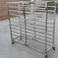 Chariot de séchage en acier inoxydable pour saucisses et viandes séchées, avec grille de suspension pour aliments