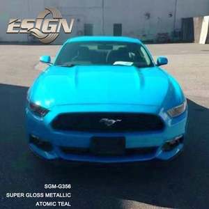 Film d'emballage en PVC super brillant métallique atomique sarcelle auto-cicatrisant résistant aux UV et aux couleurs changeantes Protection de voiture en vinyle anti-rayures - Product Image 6