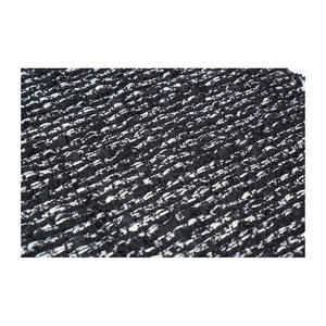 Tela Tweed de Primera Calidad Hecha en Corea, Negra y Marfil, con Tejido Texturizado de Nudos en Escalera, OEM y ODM, Textil Tejido Personalizado - Product Image 1