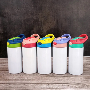 Magazzino USA 12oz 350ml di sublimazione bianco per bambini bianco per bambini Non affusolato bottiglie d'acqua per bambini etero - Product Image 6