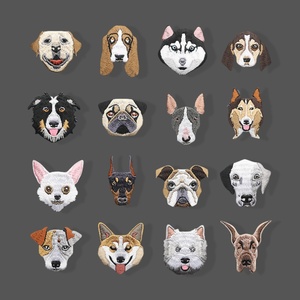 Patchs pour chien à bord de marque à coupe manuelle patchs pour bouledogue à broder au fer pour accessoires de vêtements de bricolage - Product Image 2