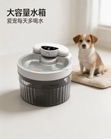 Fontaine à eau automatique pour animaux de compagnie de 2 L, distributeur d'eau en acier inoxydable avec fenêtre de niveau d'eau, filtre, utilisation en intérieur