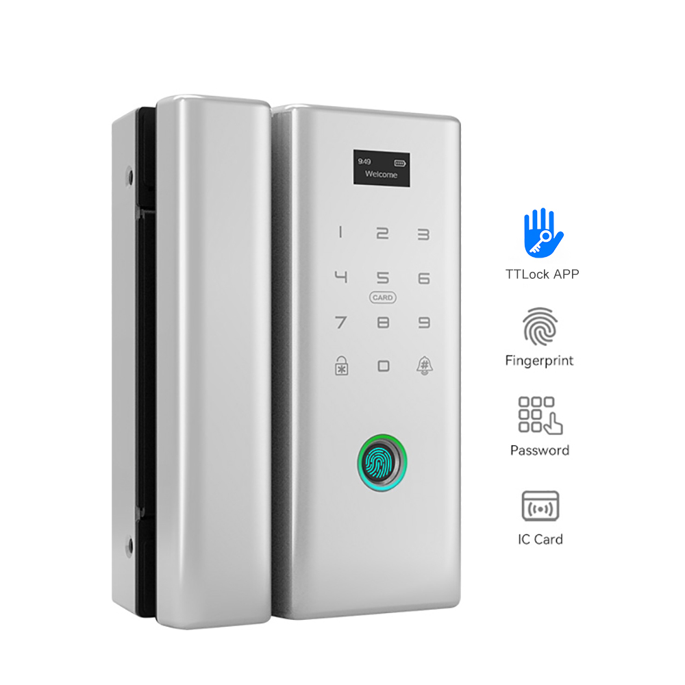 2022 Terbaru Anti-maling Hook Mortise Lock Tuya Wifi Smart Door Lock Recognition Sliding Glass Door Lock dengan Remote Control