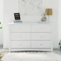 Armoire de rangement en bois blanc à 6 tiroirs, commode de chambre à coucher, placard de rangement, commode, meubles, bon marché