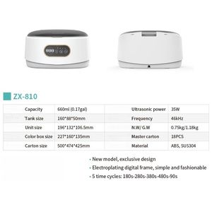 <span class=keywords><strong>DBS</strong></span> Nouveau Nettoyeur Ultrasonique Mini Intégré à Commande Numérique pour Usage Domestique en ABS, Laveur Sonique pour Lunettes et Biberons - Product Image 4