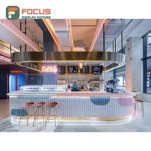 Exhibidor de Café Integrado, Estante para Tazas, Marco Negro Mate, Exhibidor de Mercancía para Cafetería - Product Image 3