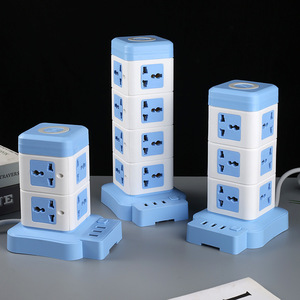 Tour de prise USB de table avec adaptateur de prise britannique à induction Prise de câble d'<span class=keywords><strong>extension</strong></span> 16 voies Prise de charge Type C - Product Image 3