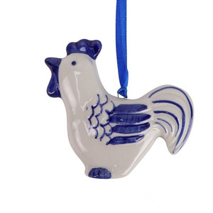 セラミッククリスマスツリーの装飾ぶら下げ装飾品青と白の磁器カーアート装飾品家の装飾用 - Product Image 5