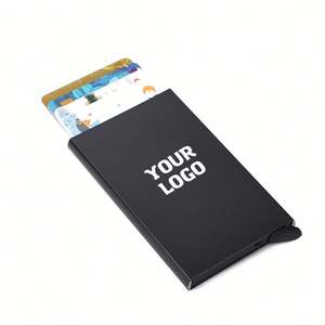 Porte-cartes bancaires anti-RFID automatique en alliage d'aluminium, étui de protection anti-scan pour cartes de crédit, pochette métallique pour cartes - Product Image 4