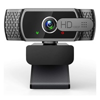 Webcam USB 1080P untuk Komputer, Laptop, atau Desktop, dengan Mikrofon, Fokus Otomatis, Status Kunci OEM, Item Mikrofon