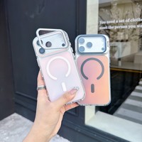 Coque de téléphone à dégradé de couleur pour iPhone 18 Pro Max avec protection de l'objectif de l'appareil photo, coque de téléphone portable pour iPhone 18 Pro 17 16 15