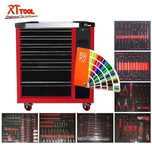 RTTOOL Hand Operated Iron Professional Tool <b>Trolley</b> with 266-Piece Assembly Cabinet and Seven <b>Drawers</b> OEM Customizable - Product Image 1