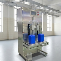 Machine de remplissage et de pesage de boissons 25 kg, Machines de mise en conserve d'huile d'olive de cuisson 5 kg, Distributeur de savon liquide désinfectant pour les mains en bouteille