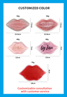 HANERSHI Compresse de gel PVC personnalisée en forme de lèvres avec refroidissement doux pour thérapie chaude et froide multi-usages