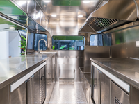 Nouvelle remorque alimentaire mobile en acier inoxydable de 13 pieds avec cuisine complète, service de barbecue, crème glacée, café, hot-dogs et frites