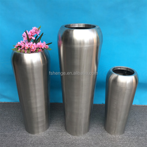 <span class=keywords><strong>Maceta</strong></span> de metal cromado plateado de acero inoxidable de gran tamaño de alta calidad para Decoración - Product Image 6