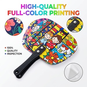 Abanico de Mano Creativo Personalizado con Estampado Animal, de Plástico PP Resistente, Hecho a Mano, Portátil, para Regalos Corporativos de Verano y Publicidad - Product Image 5