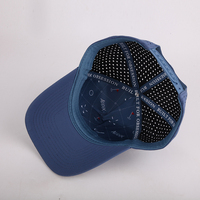 Casquette de baseball sportive professionnelle haut de gamme, imperméable, respirante, avec dos en maille et patch en caoutchouc, 5 panneaux, fermeture snapback