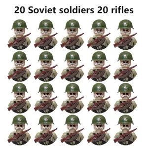 20 pièces/ensemble Soldats militaires de la Seconde Guerre mondiale, blocs de construction, figurines d'action, URSS, États-Unis, Royaume-Uni, France, Japon, Canada, Italie, Chine, unisexe - Product Image 6