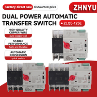 Commutateur de transfert automatique Q3-125X 3P PC Rail DIN pour onduleur solaire photovoltaïque ATS, interrupteur intelligent double alimentation 125A certifié CE 10kA