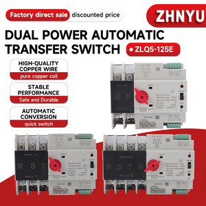Automatic Transfer Switch Q3-125X 3P <strong>PC</strong> DIN Rail Solar PV Inverter ATS Smart Switch Dual Power Supply 125A CE Certified 10kA - Product Image 2