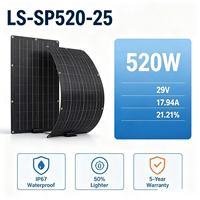 Panneau monocristallin LS-SP520-25 520W, dimensions 2170x1130x3.5mm sur un stratifié de 3.5mm, avec marquage CE UKCA